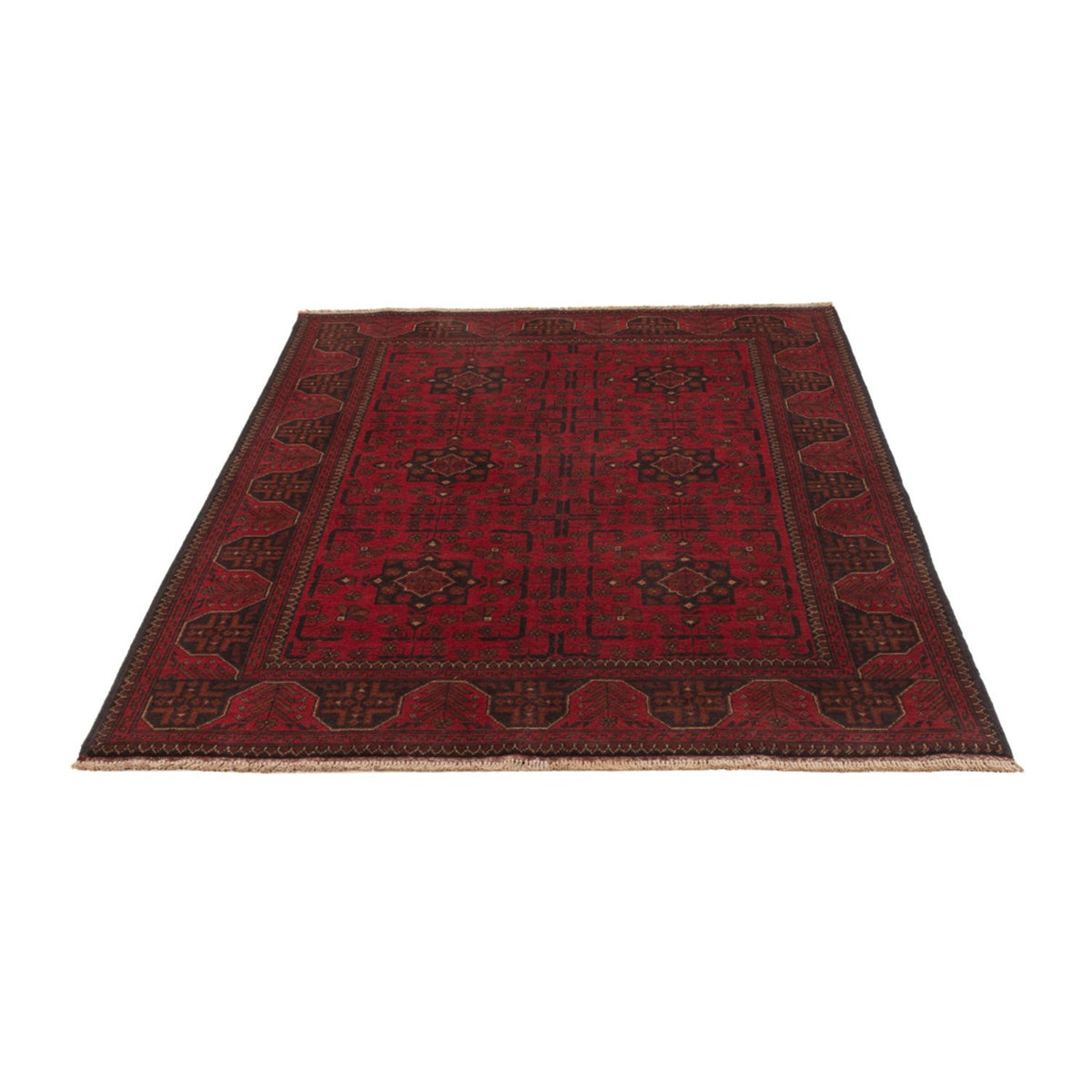 Afghan Rug - Kunduz - 201 x 126 cm - red