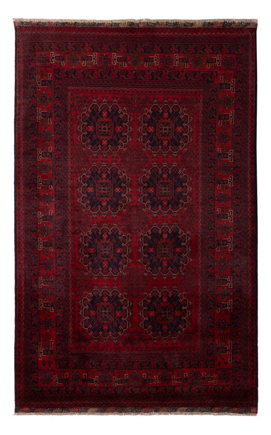 Afghan Rug - Kunduz - 202 x 127 cm - red