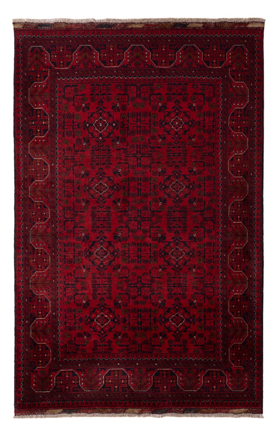 Afghan Rug - Kunduz - 198 x 123 cm - red