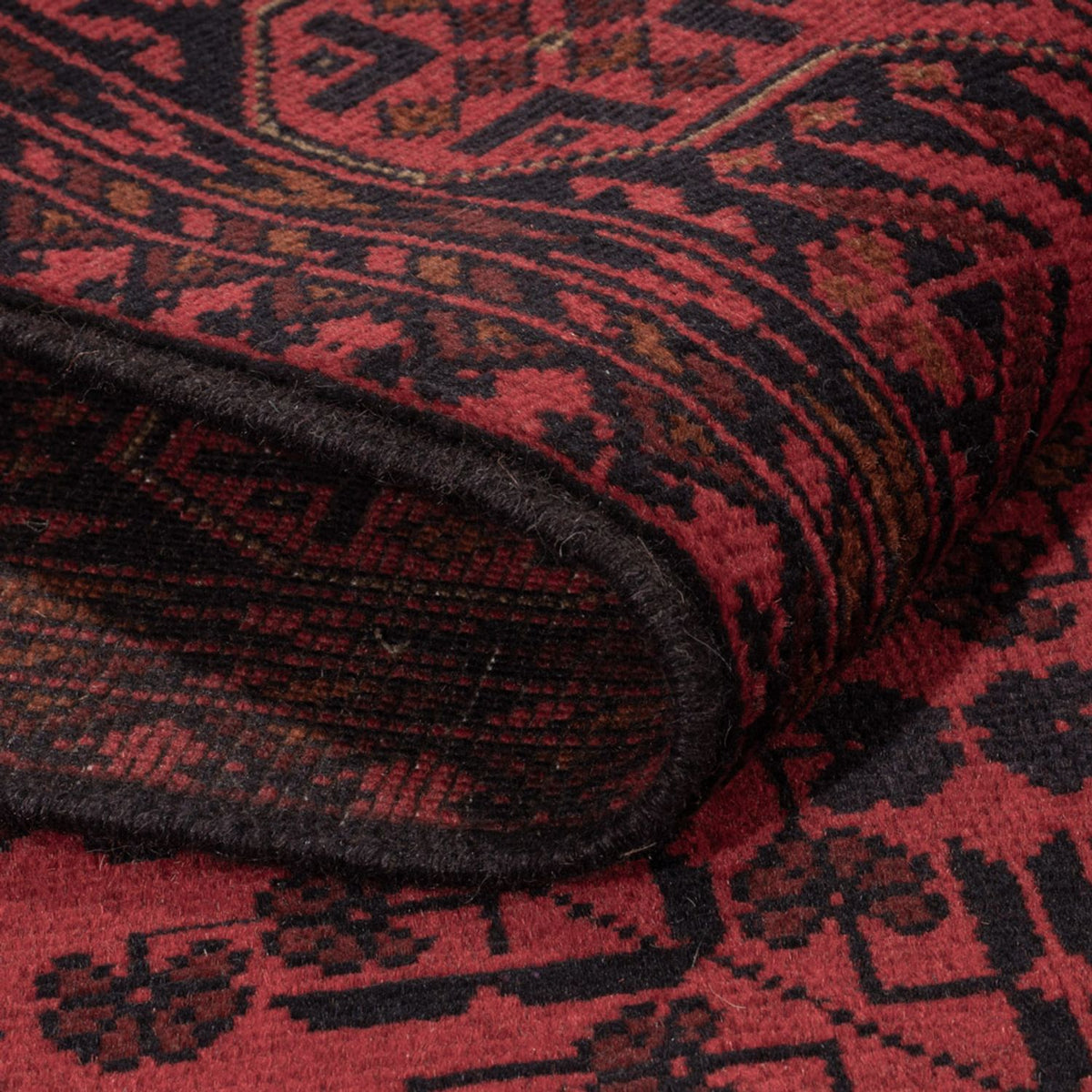 Afghan Rug - Kunduz - 200 x 127 cm - dark red