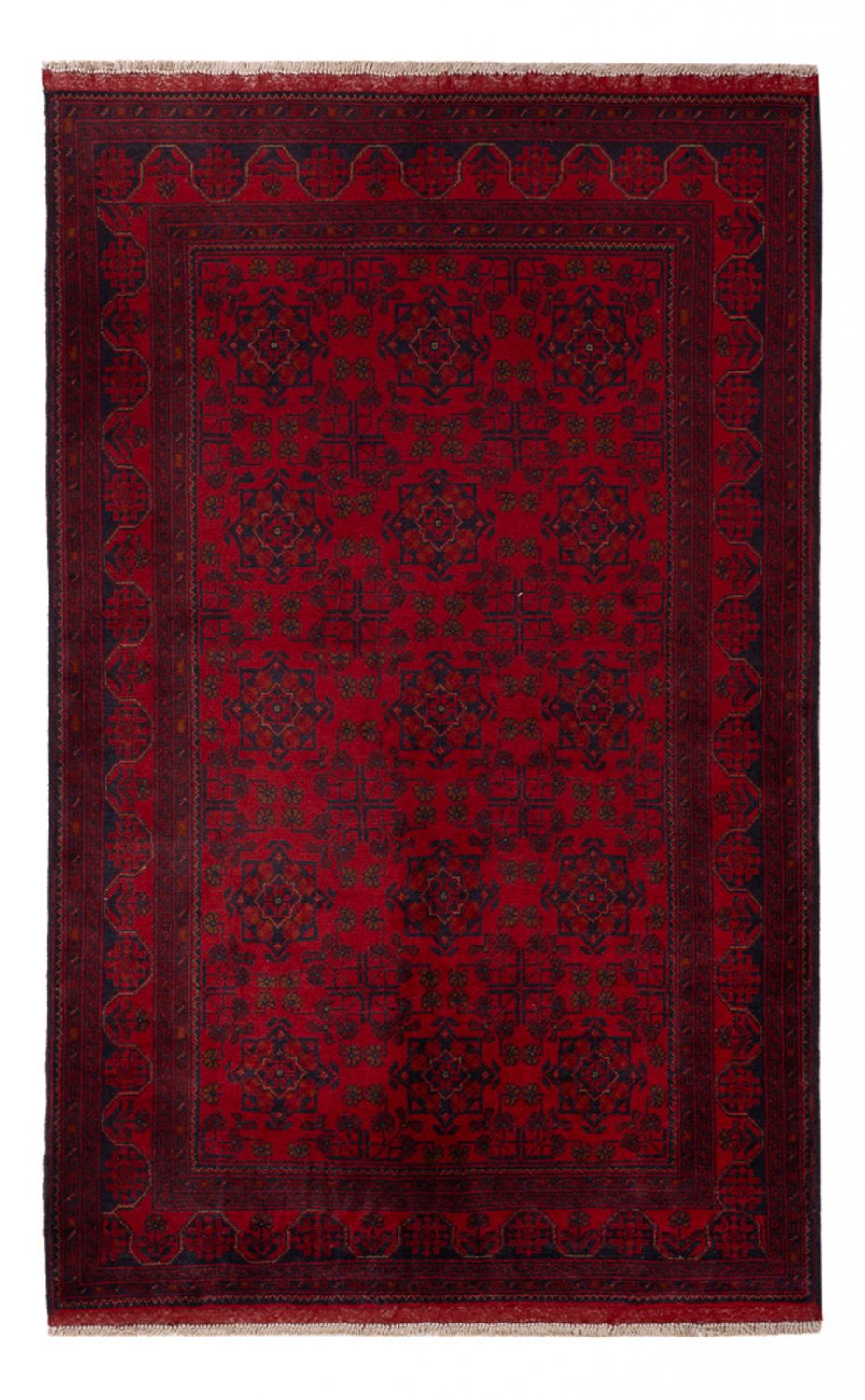 Afghan Rug - Kunduz - 195 x 123 cm - dark red
