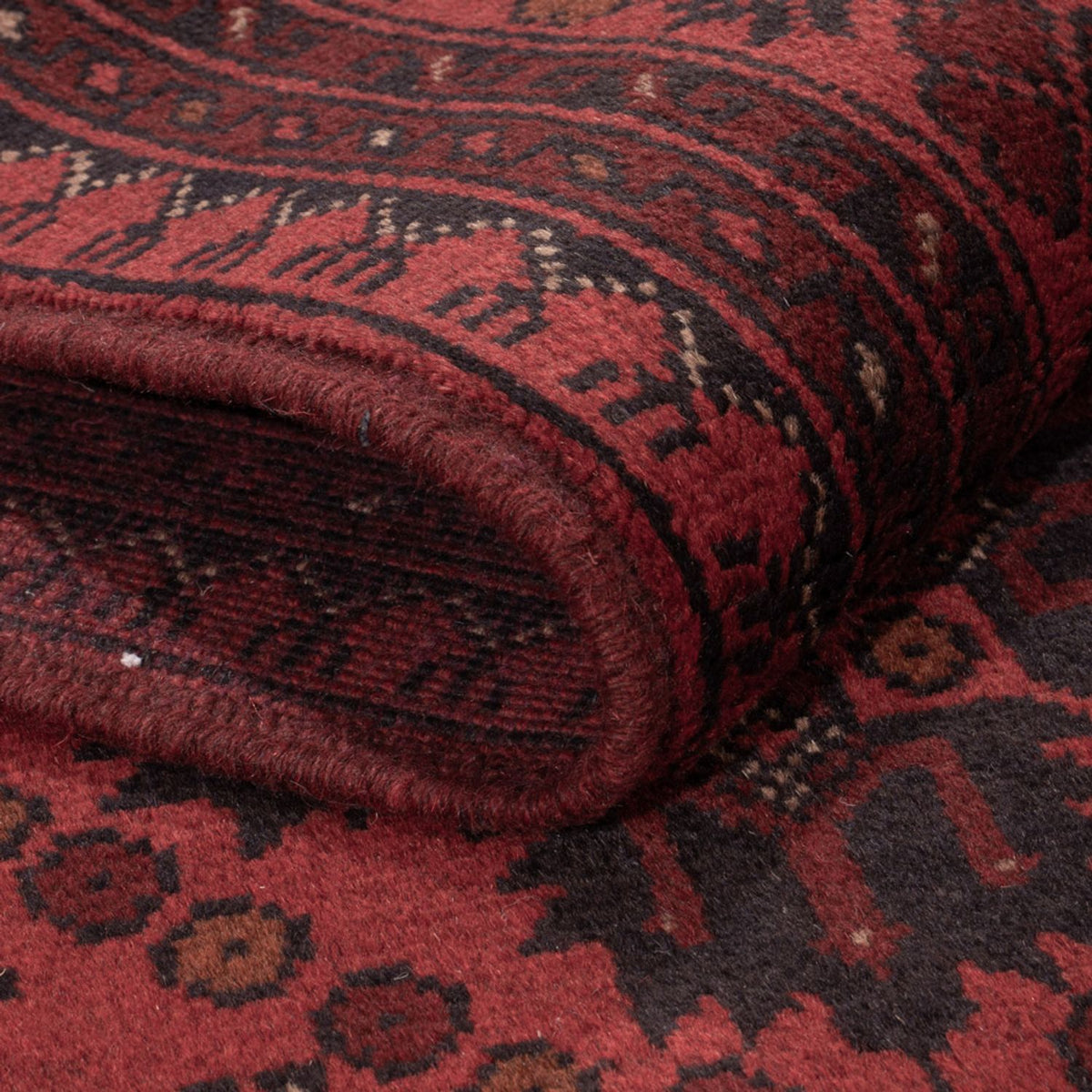 Afghan Rug - Kunduz - 198 x 124 cm - dark red