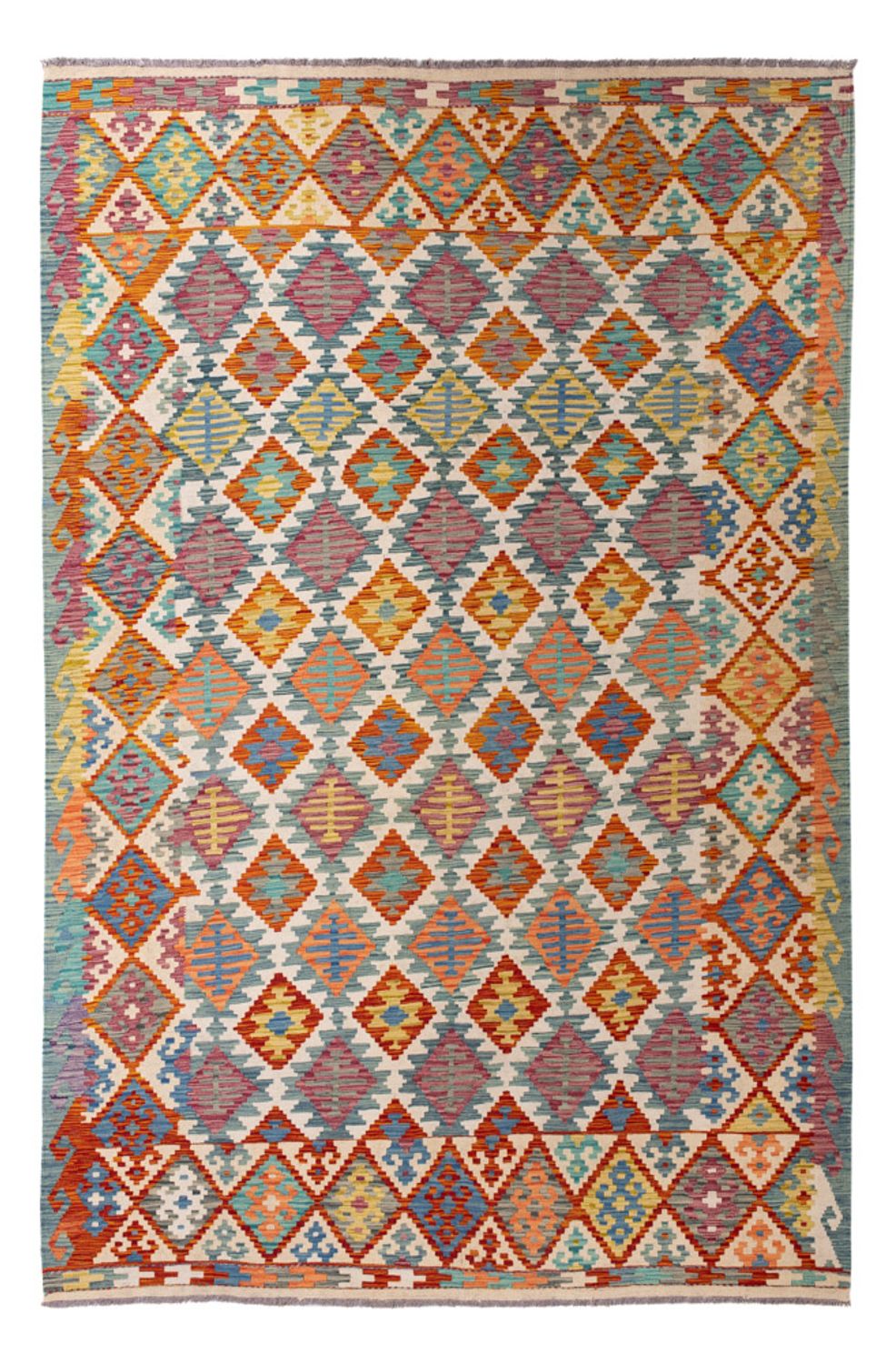 Kelim Rug - Splash - 298 x 198 cm - multicolored