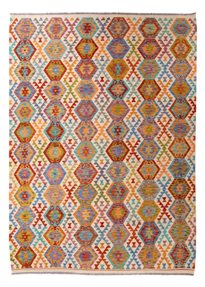 Kelim Rug - Splash - 294 x 210 cm - multicolored
