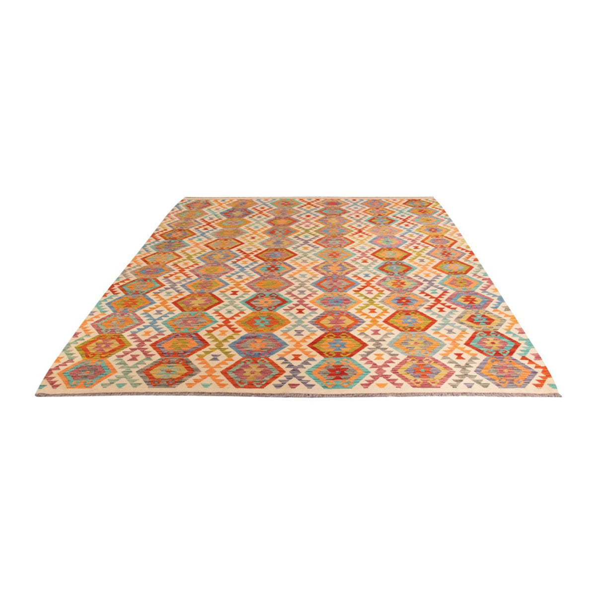 Kelim Rug - Splash - 294 x 210 cm - multicolored