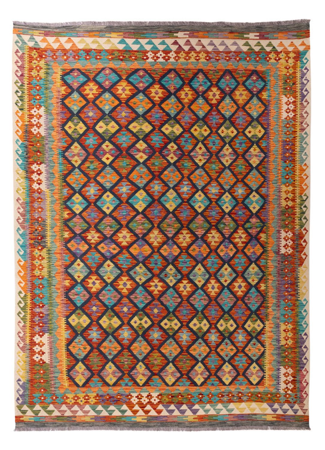Kelim Rug - Splash - 295 x 207 cm - multicolored