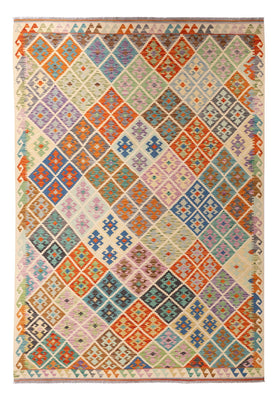 Kelim Rug - Splash - 303 x 210 cm - multicolored