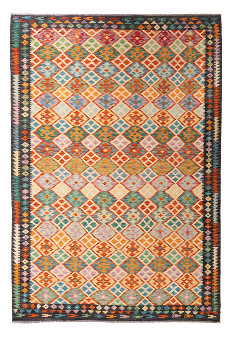 Kelim Rug - Splash - 306 x 201 cm - multicolored