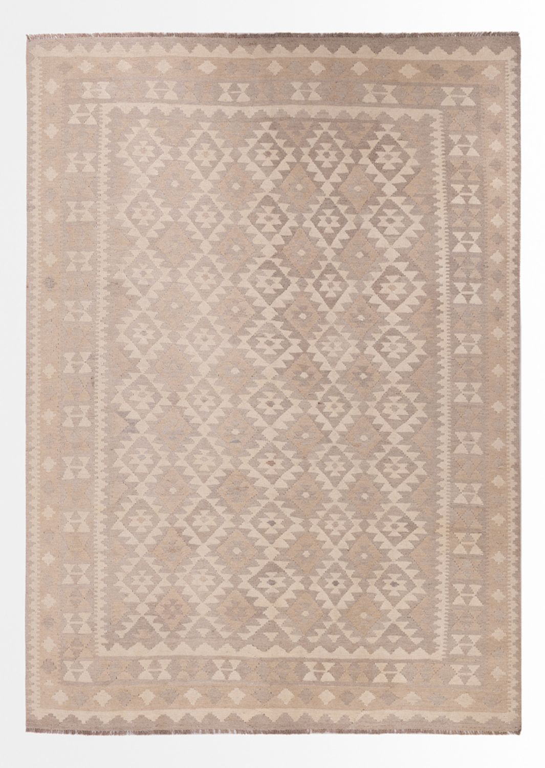 Kelim Rug - Splash - 301 x 210 cm - light grey
