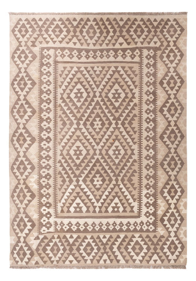 Kilim Maimana Rug 202x287cm - Wool Rug - light grey