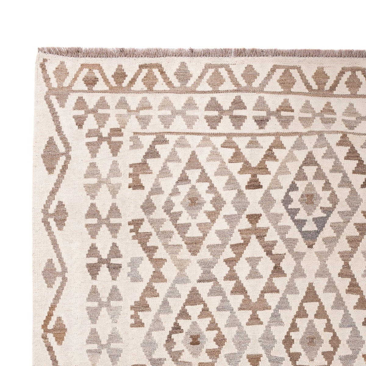 Kelim Rug - Splash - 289 x 201 cm - light grey