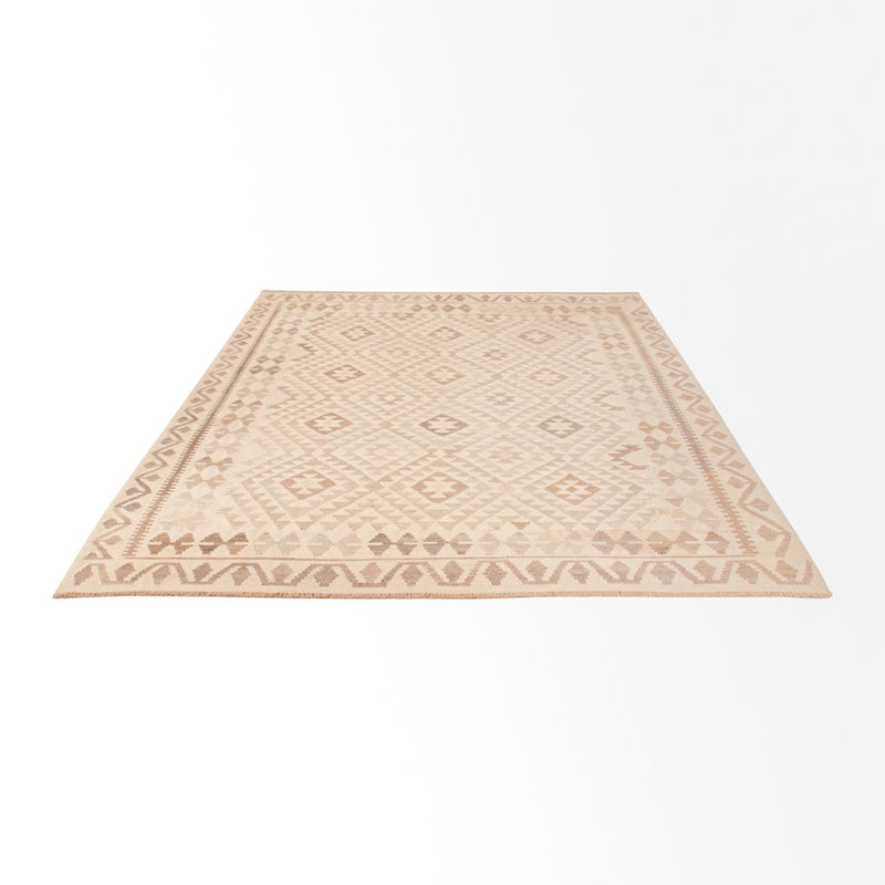 Kelim Rug - Splash - 286 x 202 cm - light grey