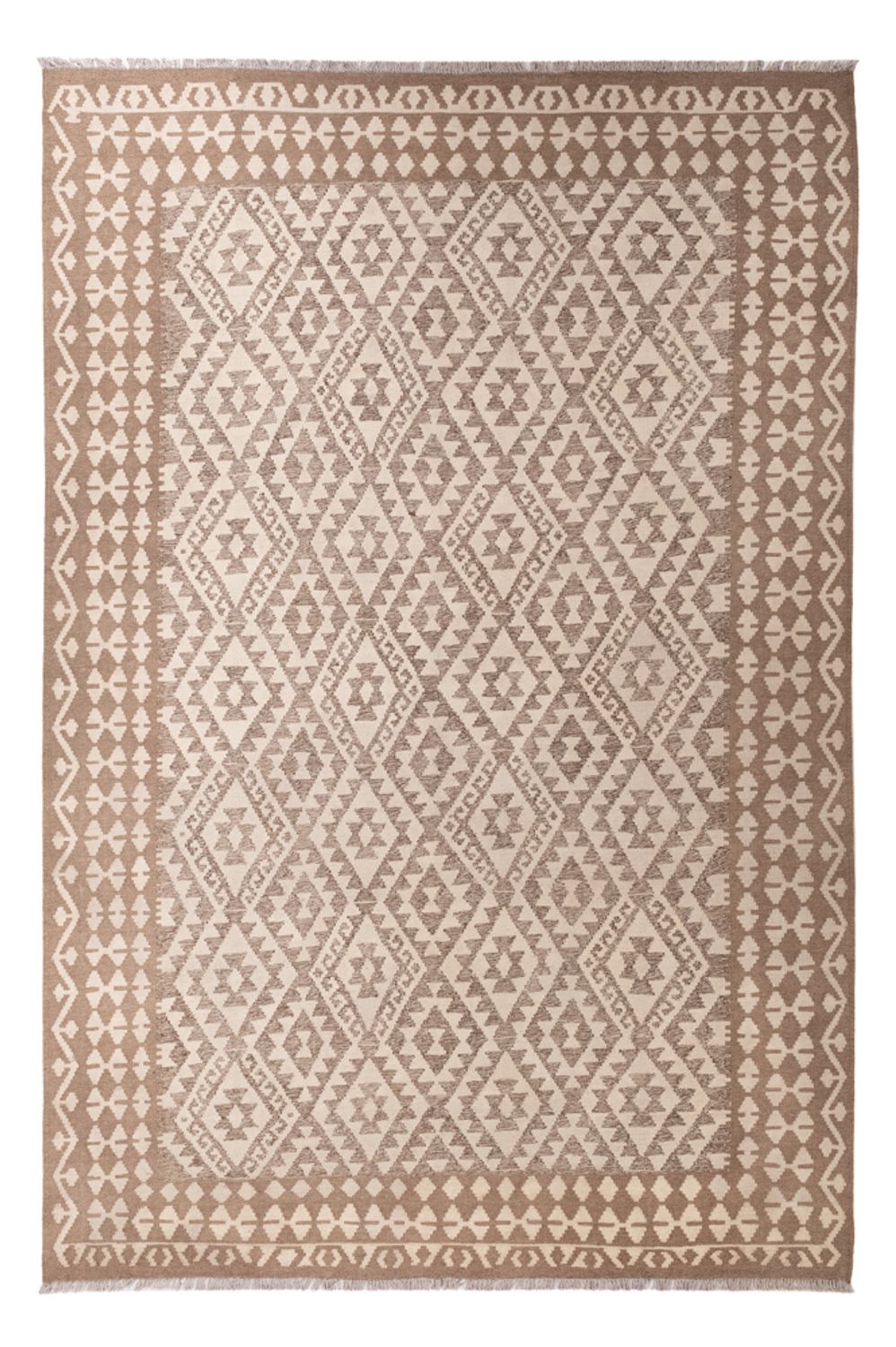 Kelim Rug - Splash - 301 x 206 cm - light grey