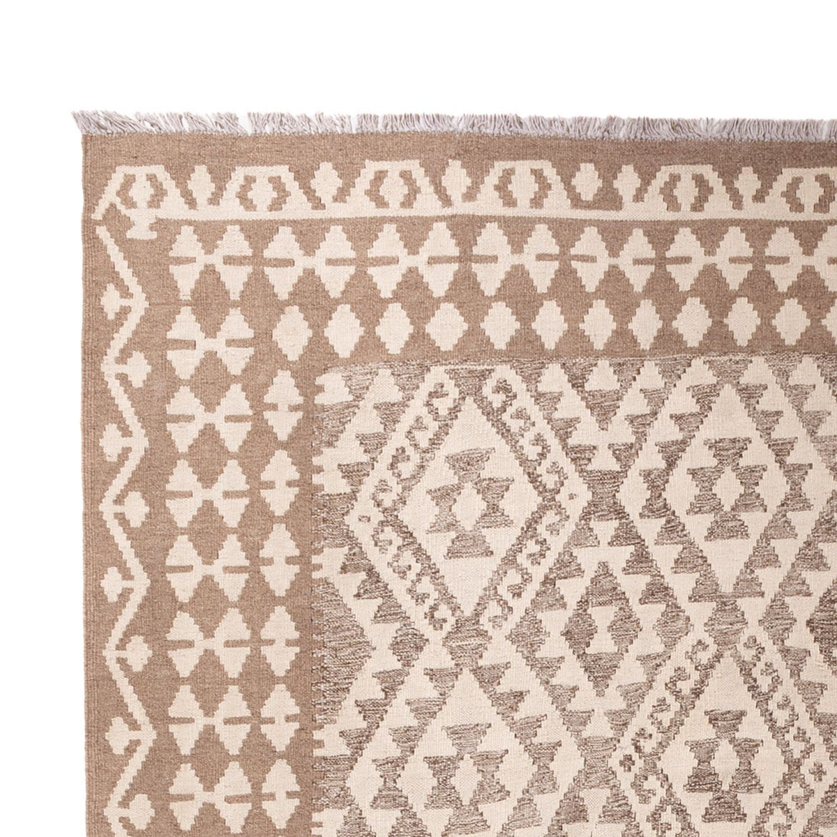 Kelim Rug - Splash - 301 x 206 cm - light grey