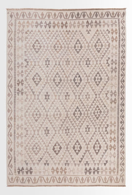 Kelim Rug - Splash - 294 x 208 cm - grey
