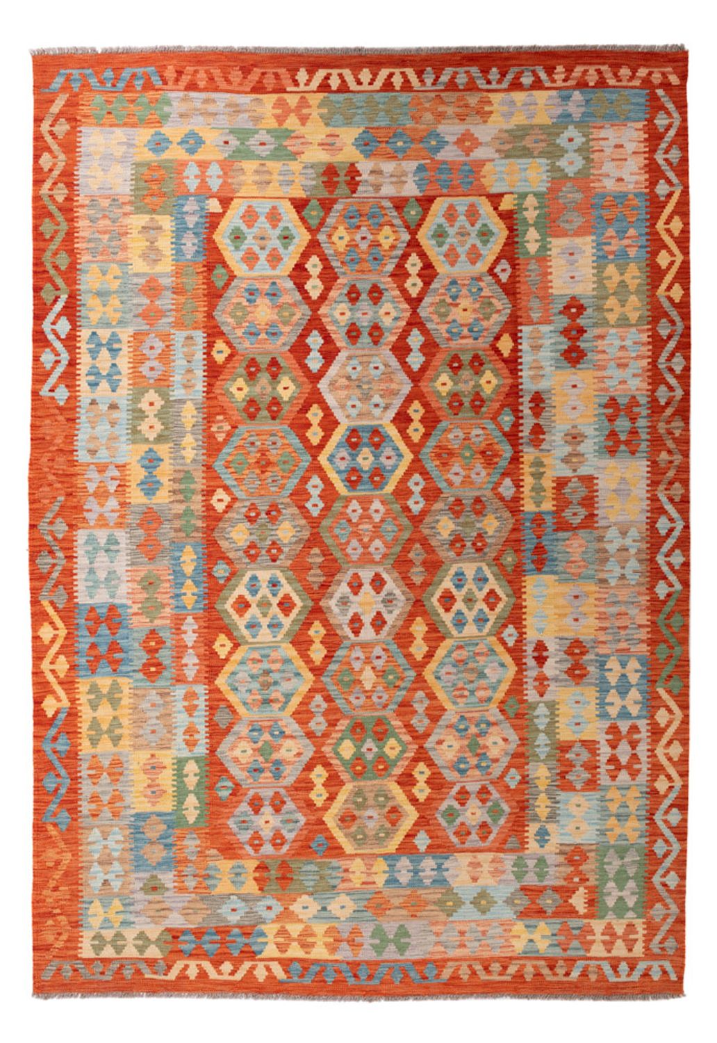 Kelim Rug - Splash - 305 x 207 cm - multicolored