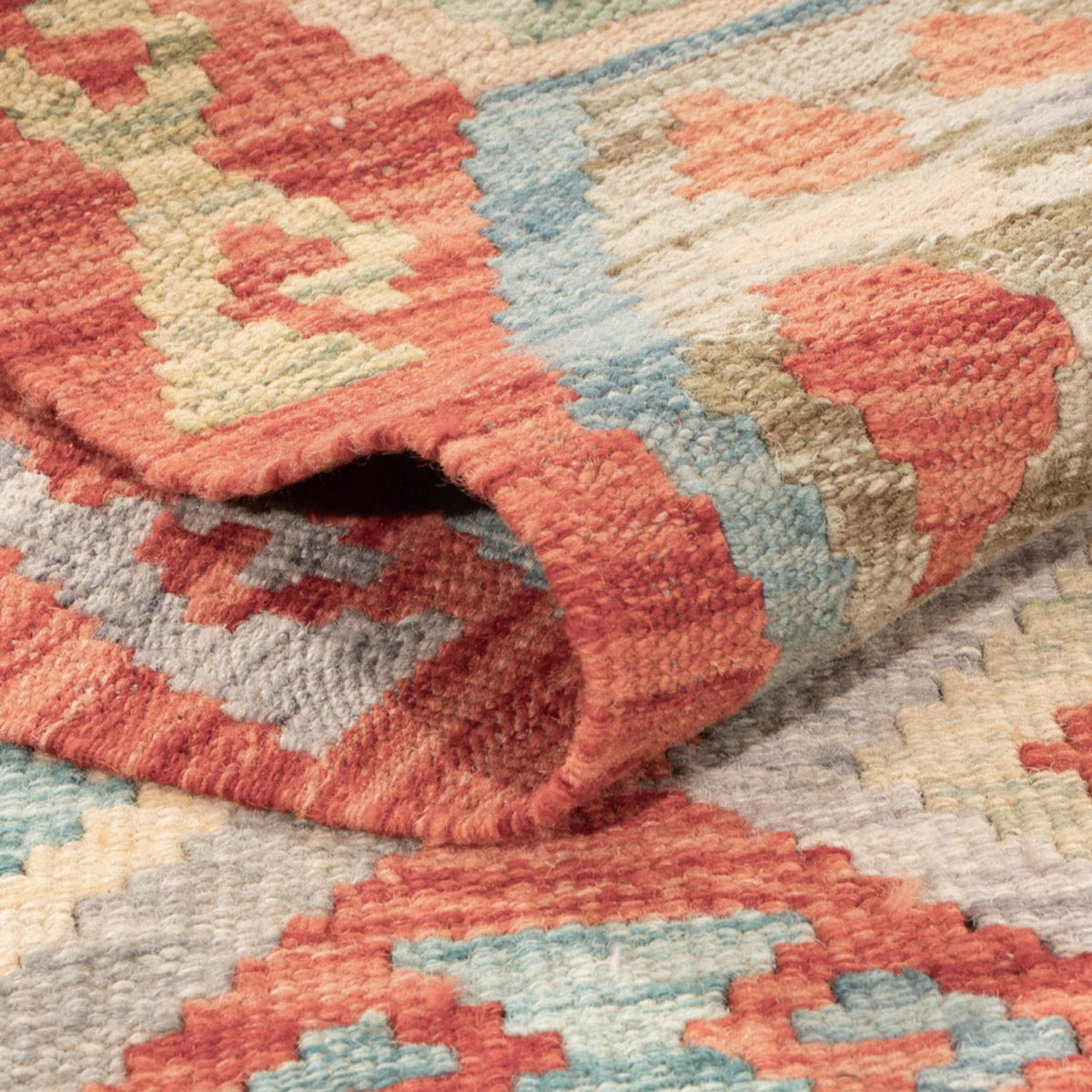 Kelim Rug - Splash - 186 x 122 cm - multicolored