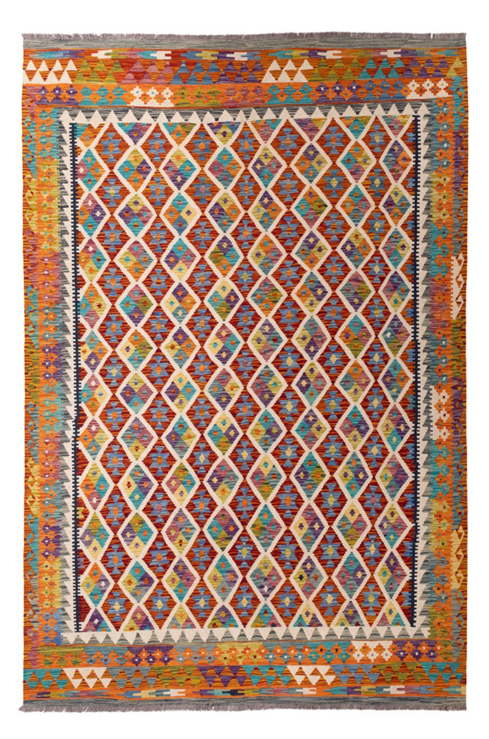 Kelim Rug - Splash - 307 x 205 cm - multicolored