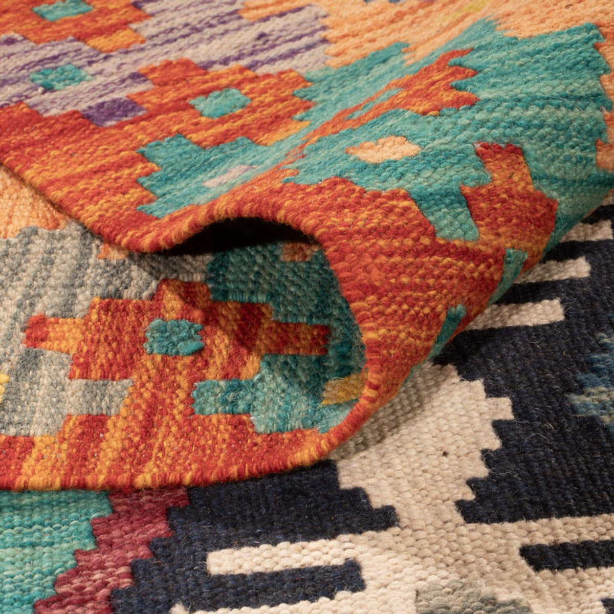 Kelim Rug - Splash - 308 x 205 cm - multicolored