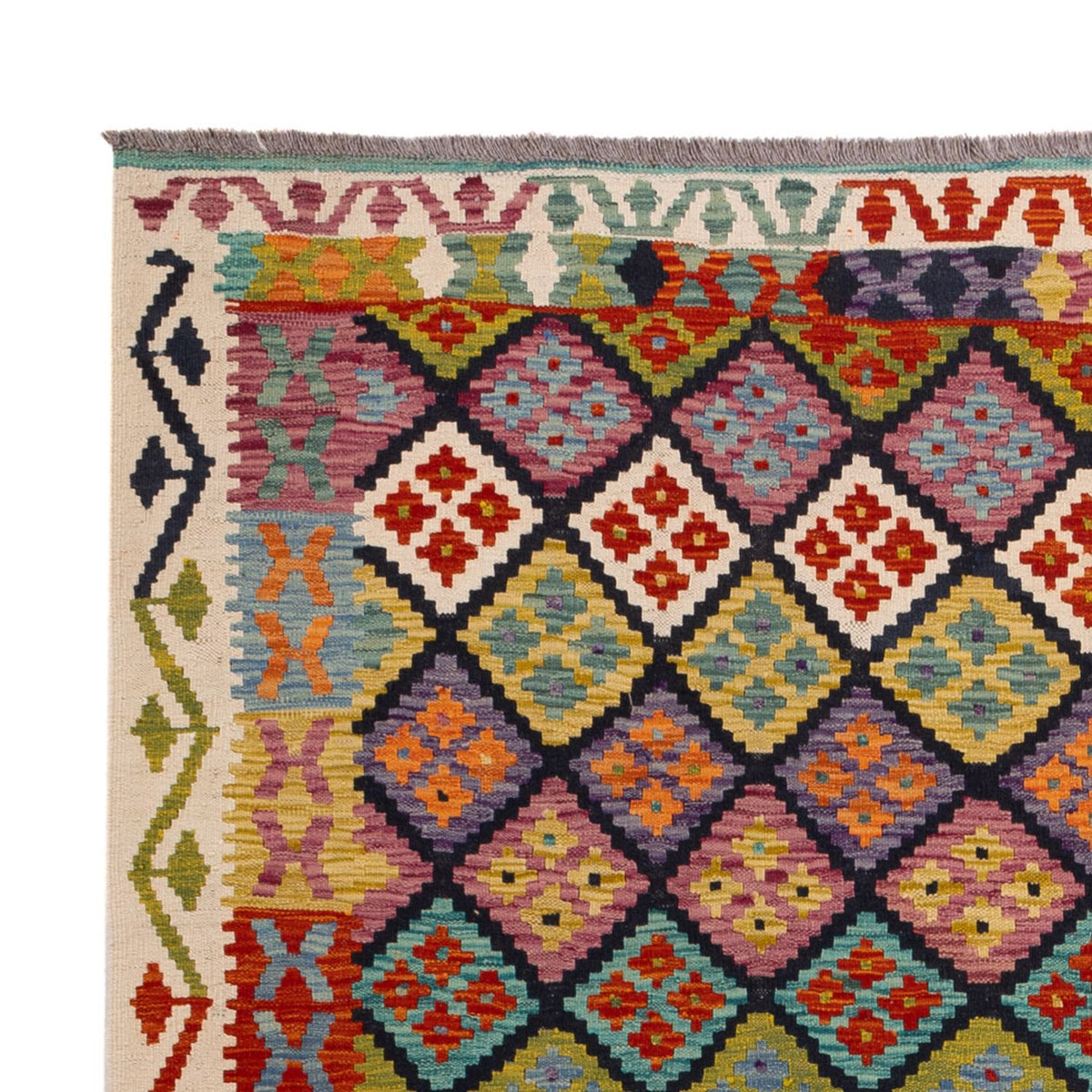 Kelim Rug - Splash - 298 x 206 cm - multicolored