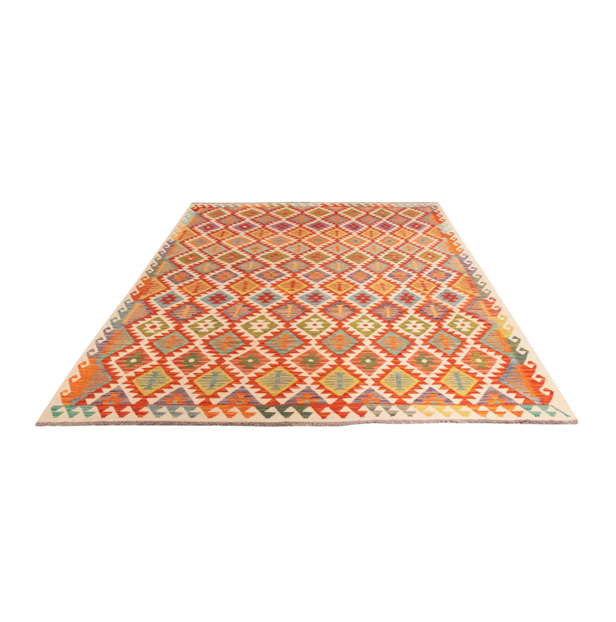 Kelim Rug - Splash - 307 x 200 cm - multicolored