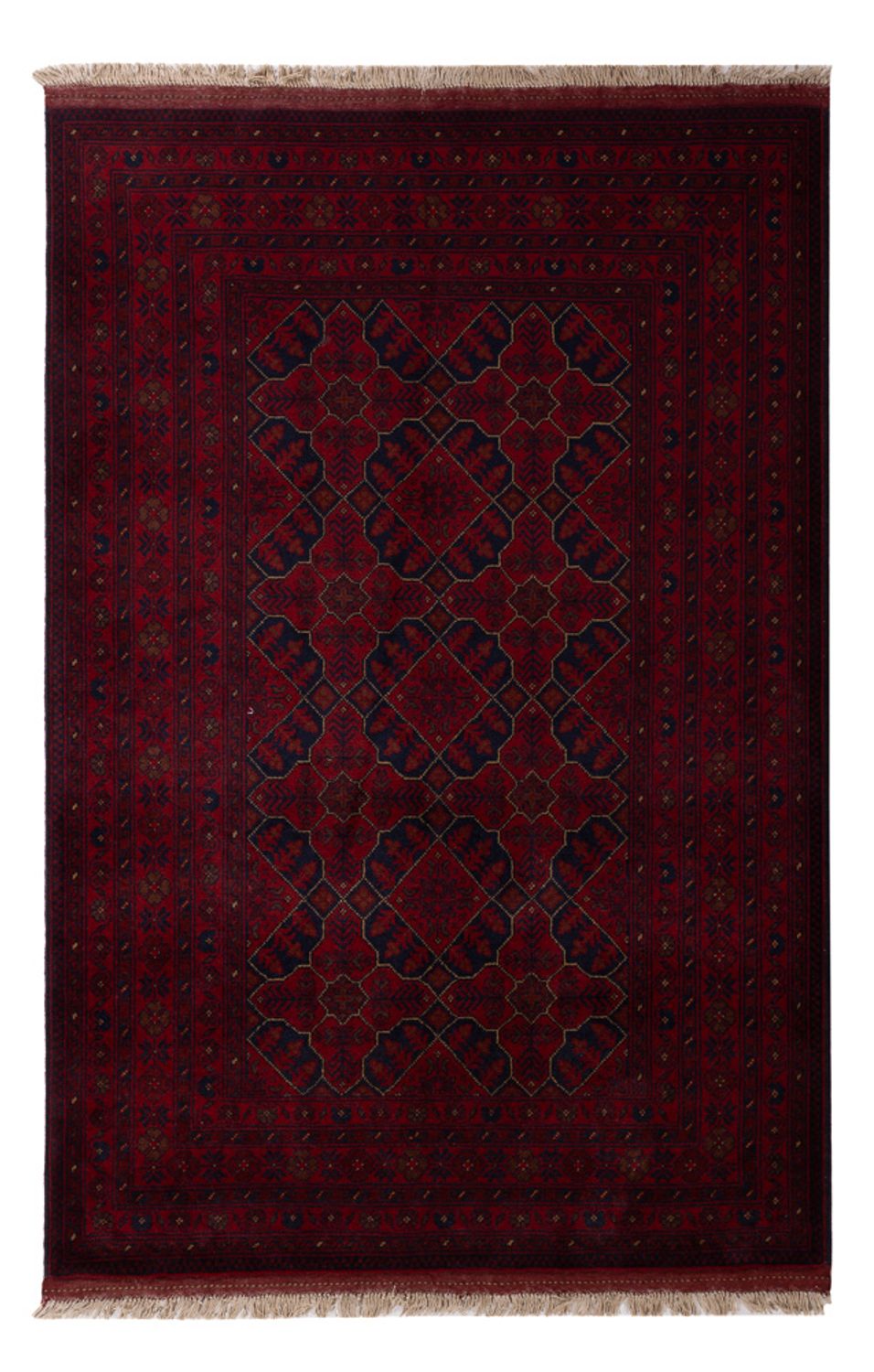 Afghan Rug - Kunduz - 196 x 126 cm - dark red