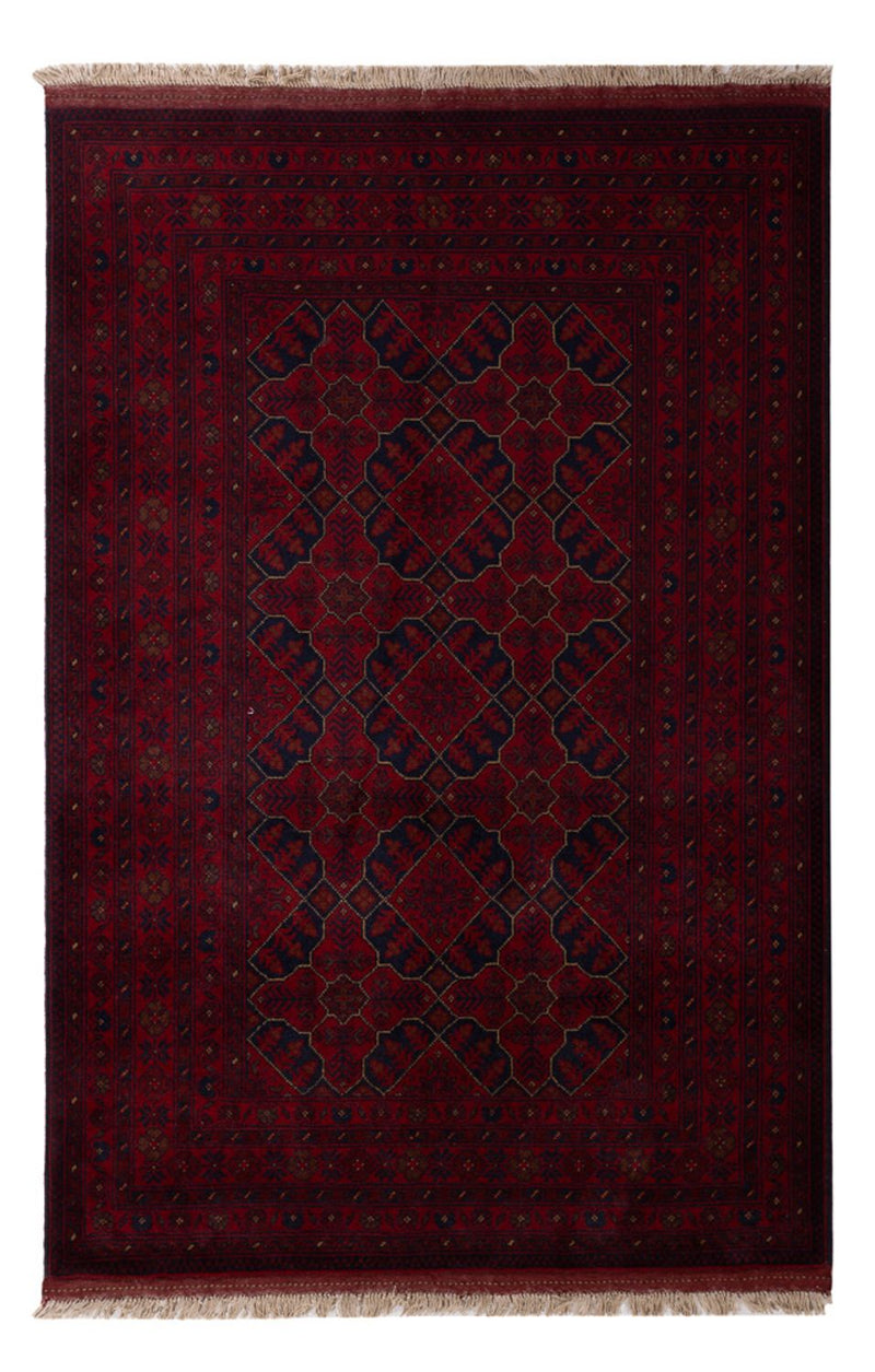 Afghan Rug - Kunduz - 196 x 126 cm - dark red