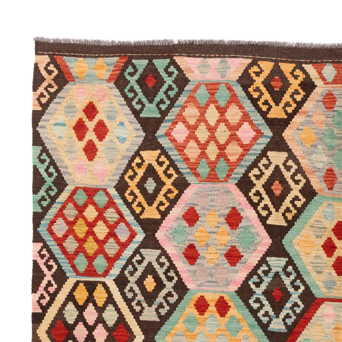 Kelim Rug - Splash - 294 x 201 cm - multicolored