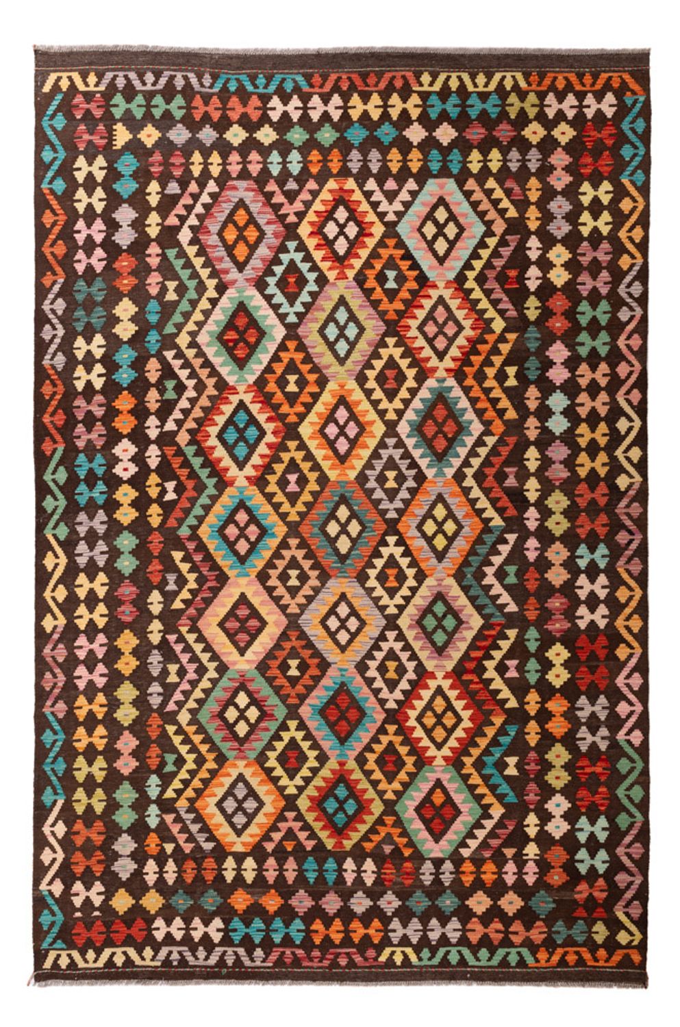 Kelim Rug - Splash - 307 x 205 cm - multicolored