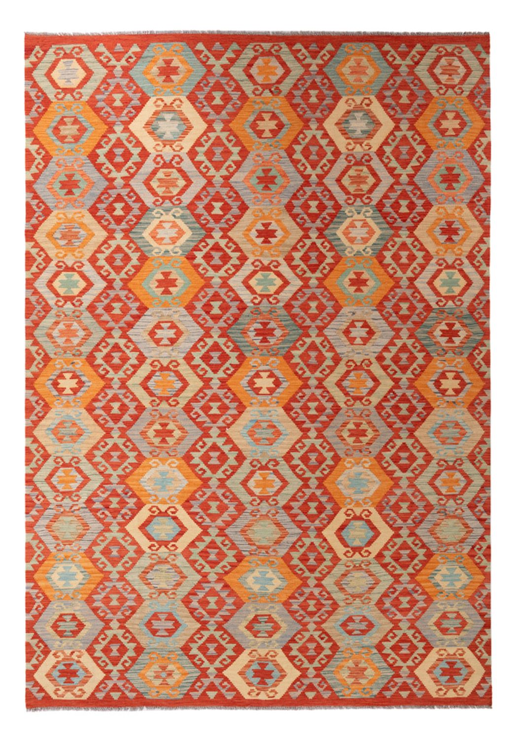Kelim Rug - Splash - 303 x 206 cm - multicolored