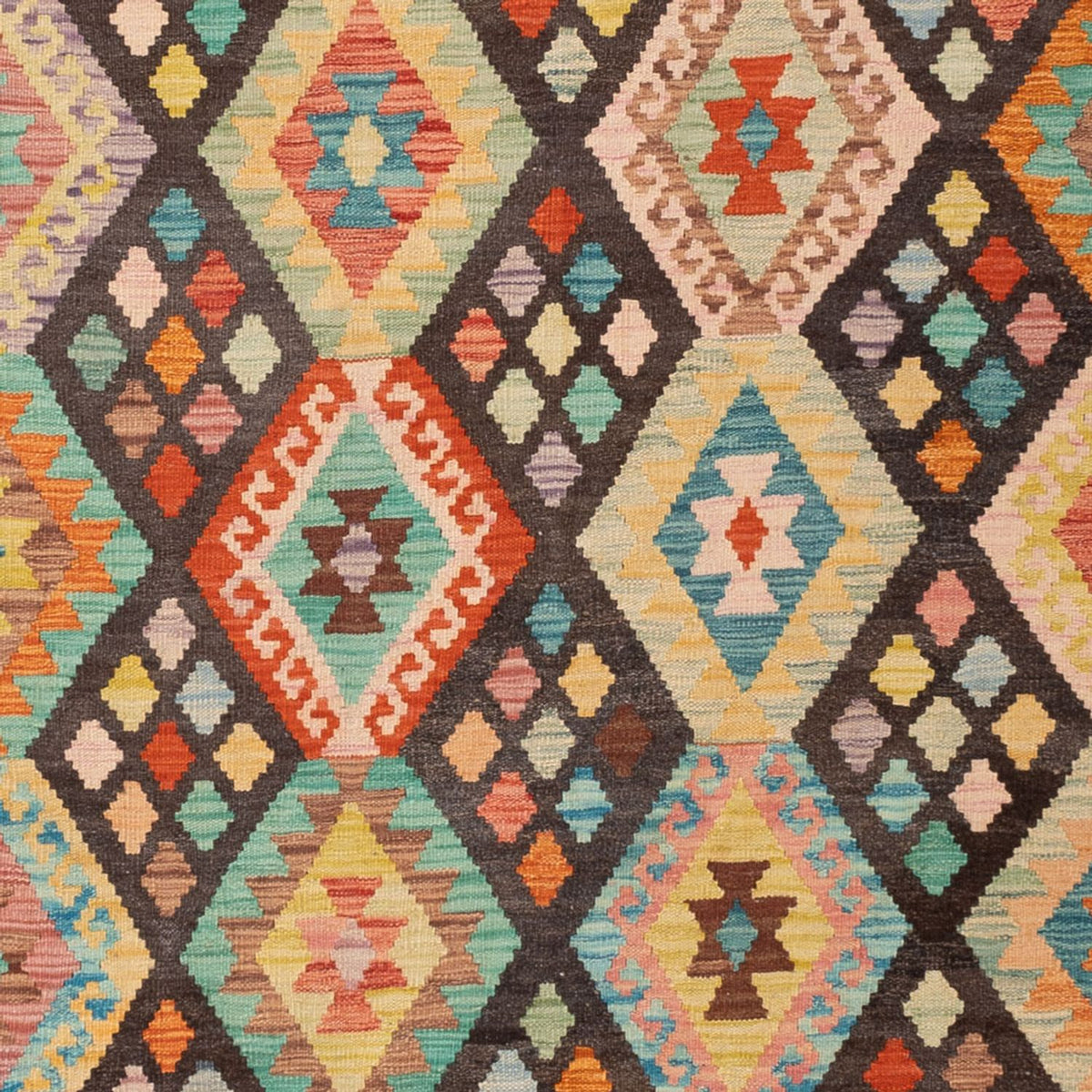 Kelim Rug - Splash - 306 x 201 cm - multicolored