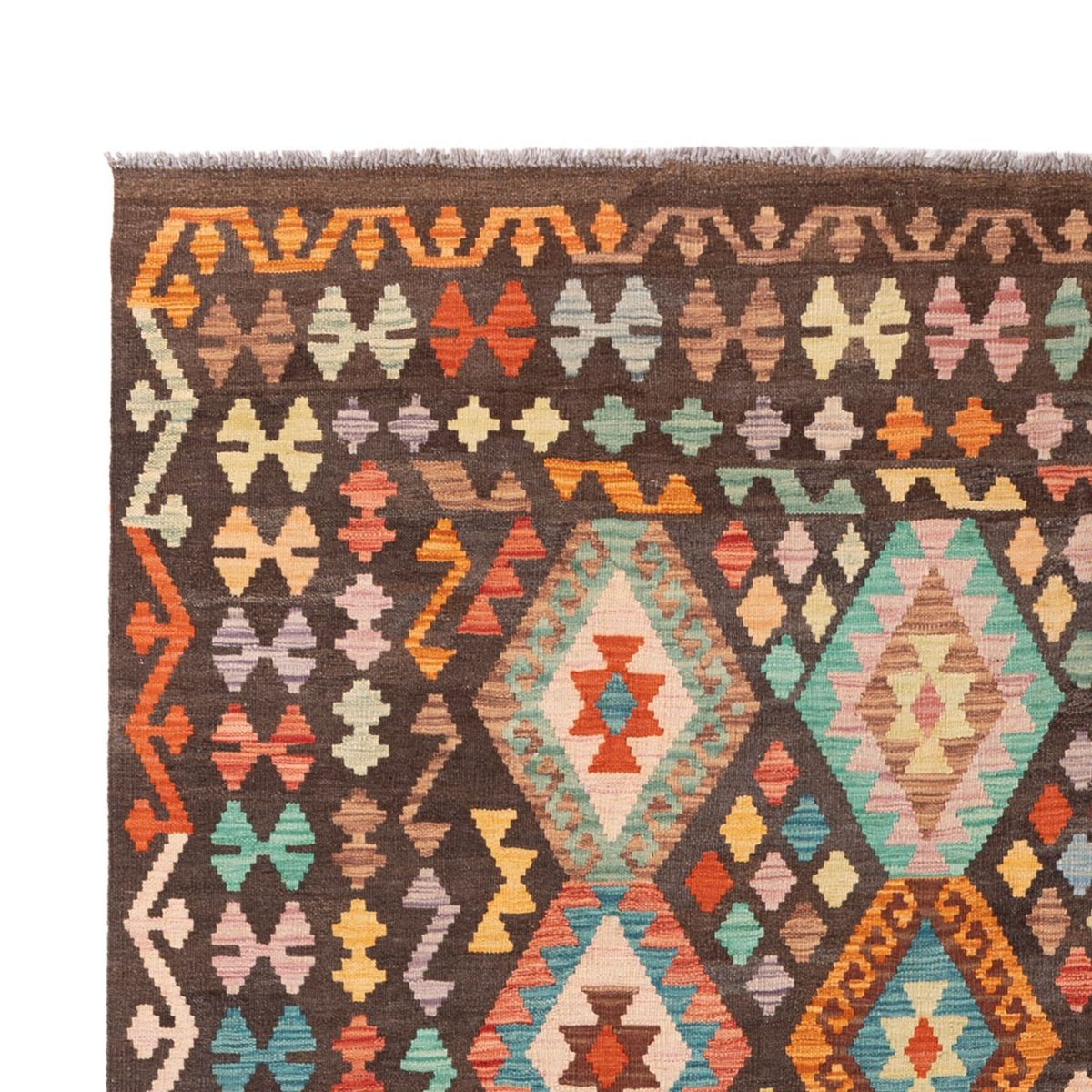 Kelim Rug - Splash - 306 x 201 cm - multicolored