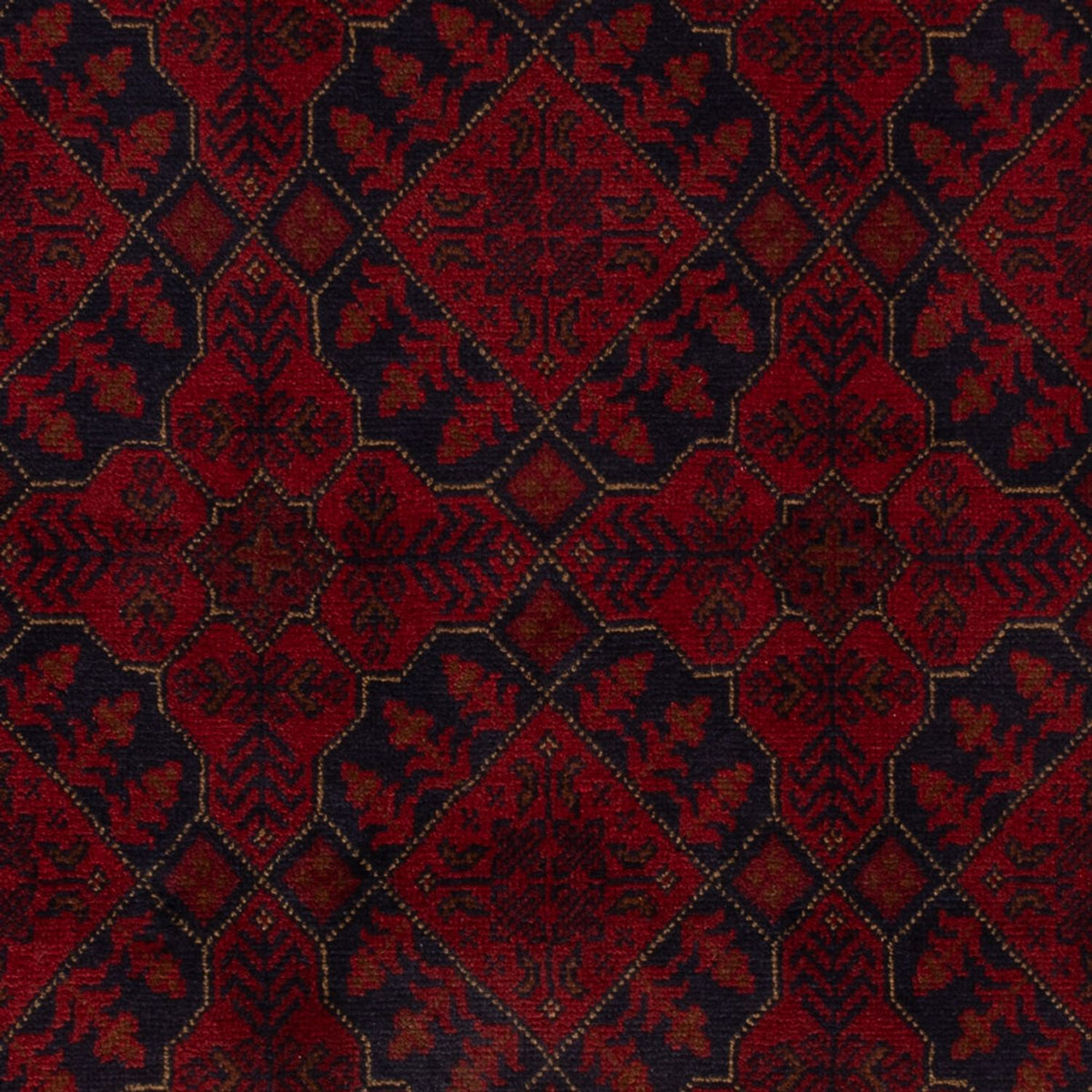 Afghan Rug - Kunduz - 201 x 128 cm - dark red
