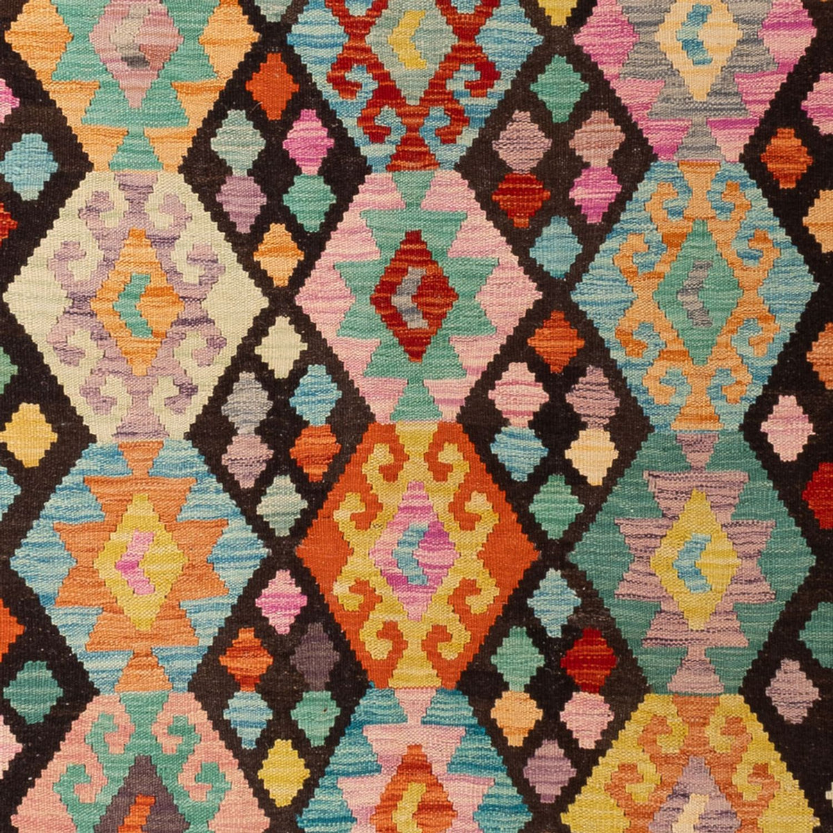 Kelim Rug - Splash - 291 x 197 cm - multicolored