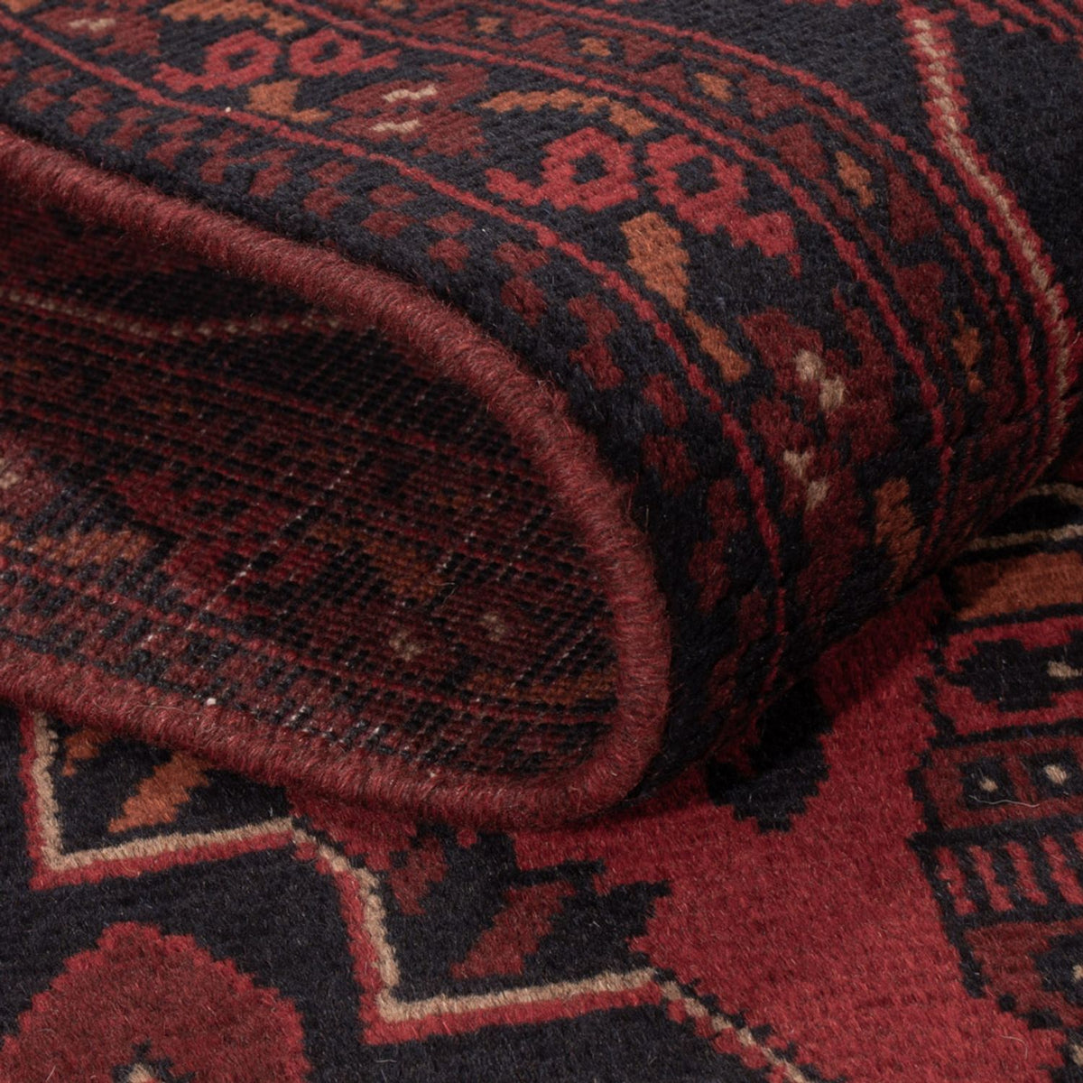 Afghan Rug - Kunduz - 197 x 127 cm - dark red