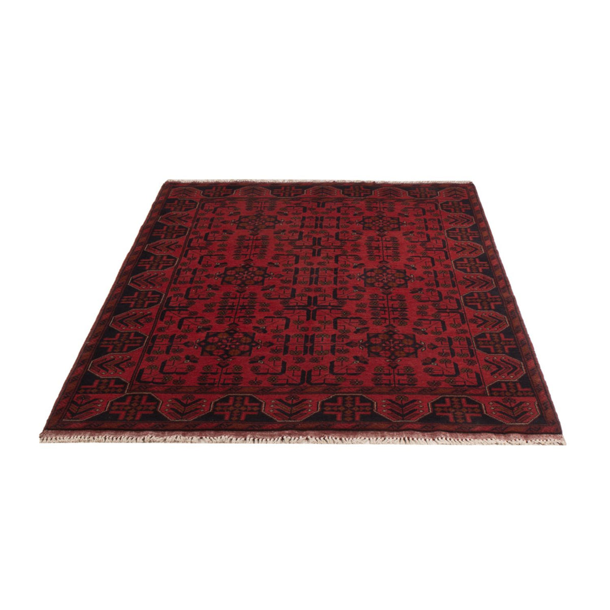 Afghan Rug - Kunduz - 196 x 130 cm - dark red