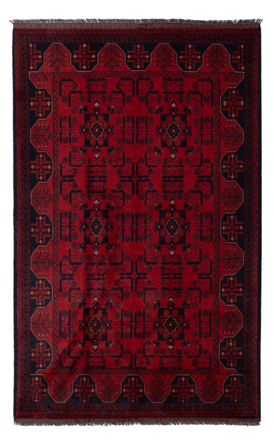 Afghan Rug - Kunduz - 197 x 121 cm - dark red