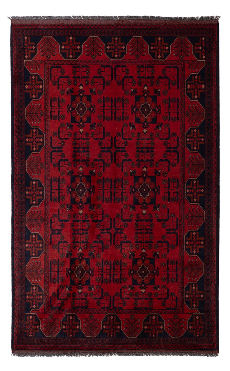 Afghan Rug - Kunduz - 197 x 121 cm - dark red