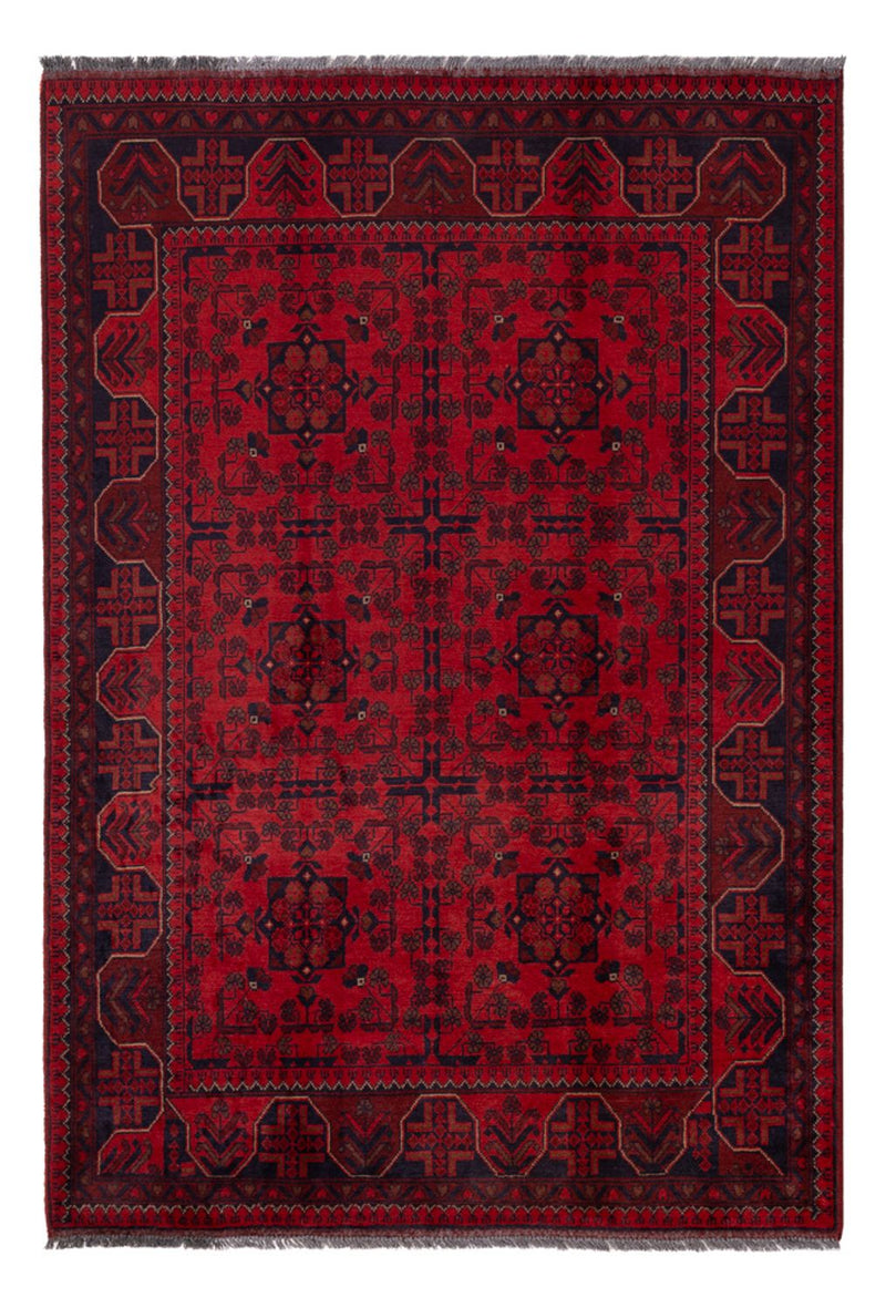Afghan Rug - Kunduz - 195 x 128 cm - dark red