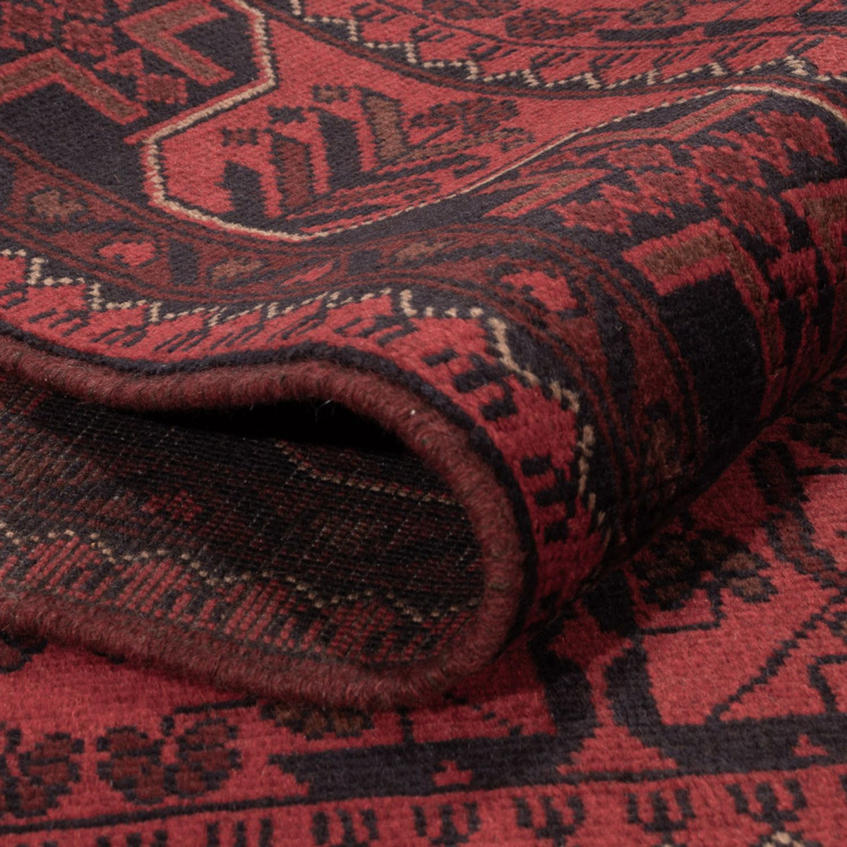 Afghan Rug - Kunduz - 195 x 128 cm - dark red