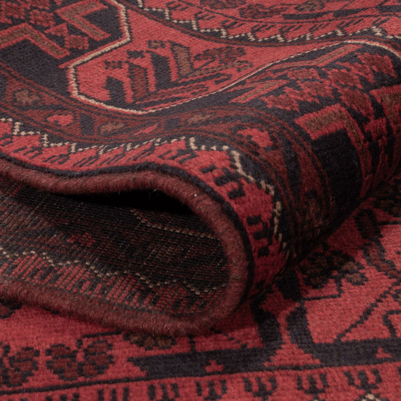 Afghan Rug - Kunduz - 195 x 128 cm - dark red