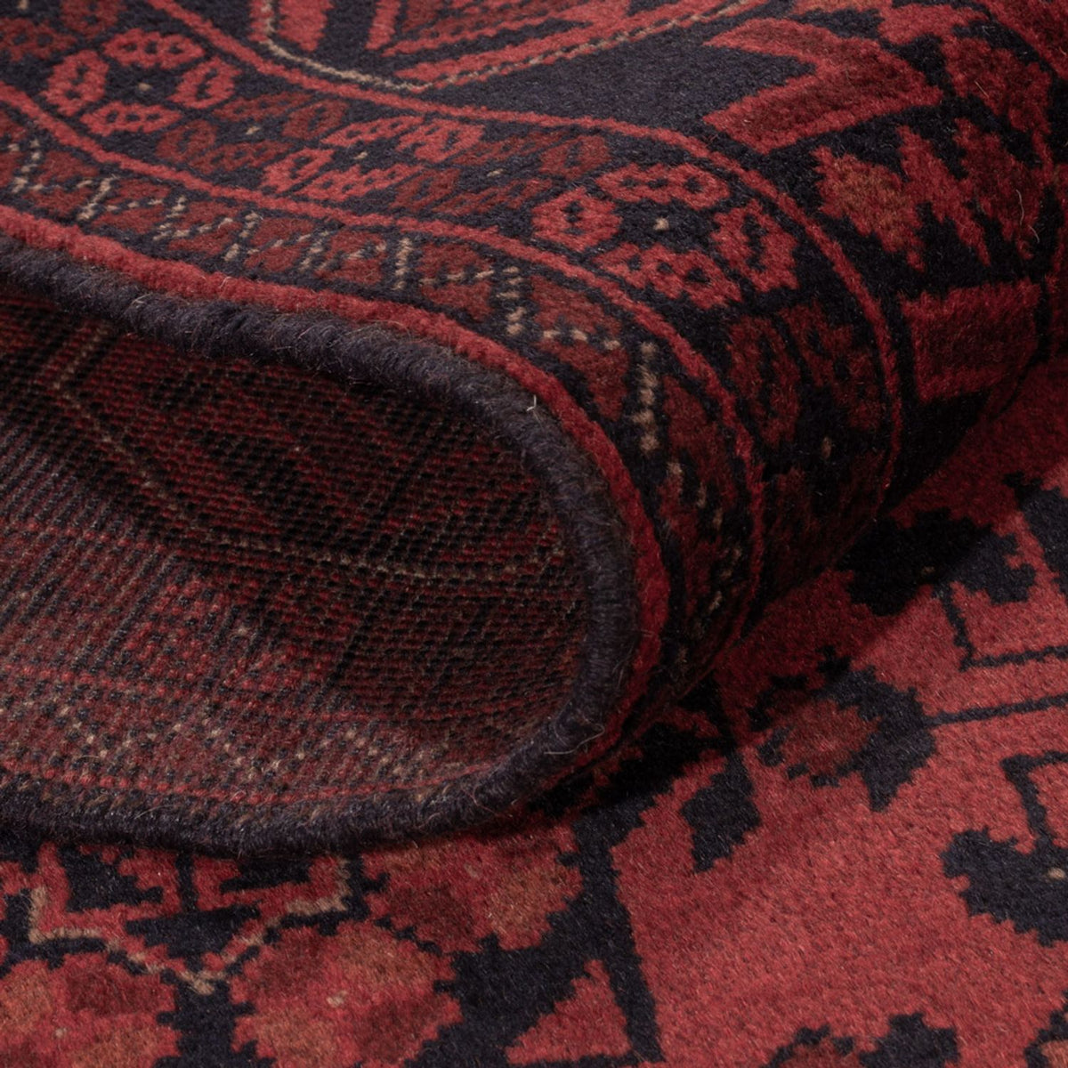 Afghan Rug - Kunduz - 194 x 133 cm - dark red