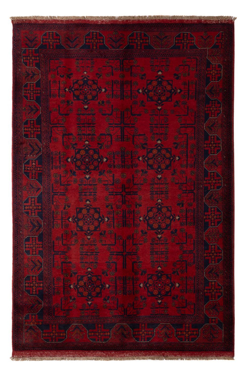 Afghan Rug - Kunduz - 198 x 130 cm - dark red