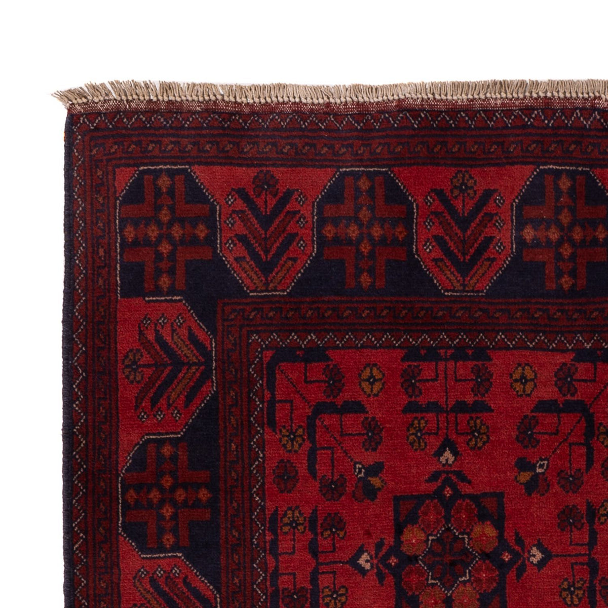 Afghan Rug - Kunduz - 193 x 127 cm - dark red