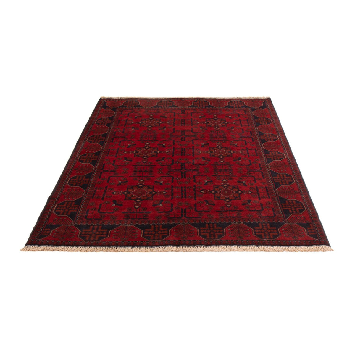 Afghan Rug - Kunduz - 192 x 127 cm - dark red