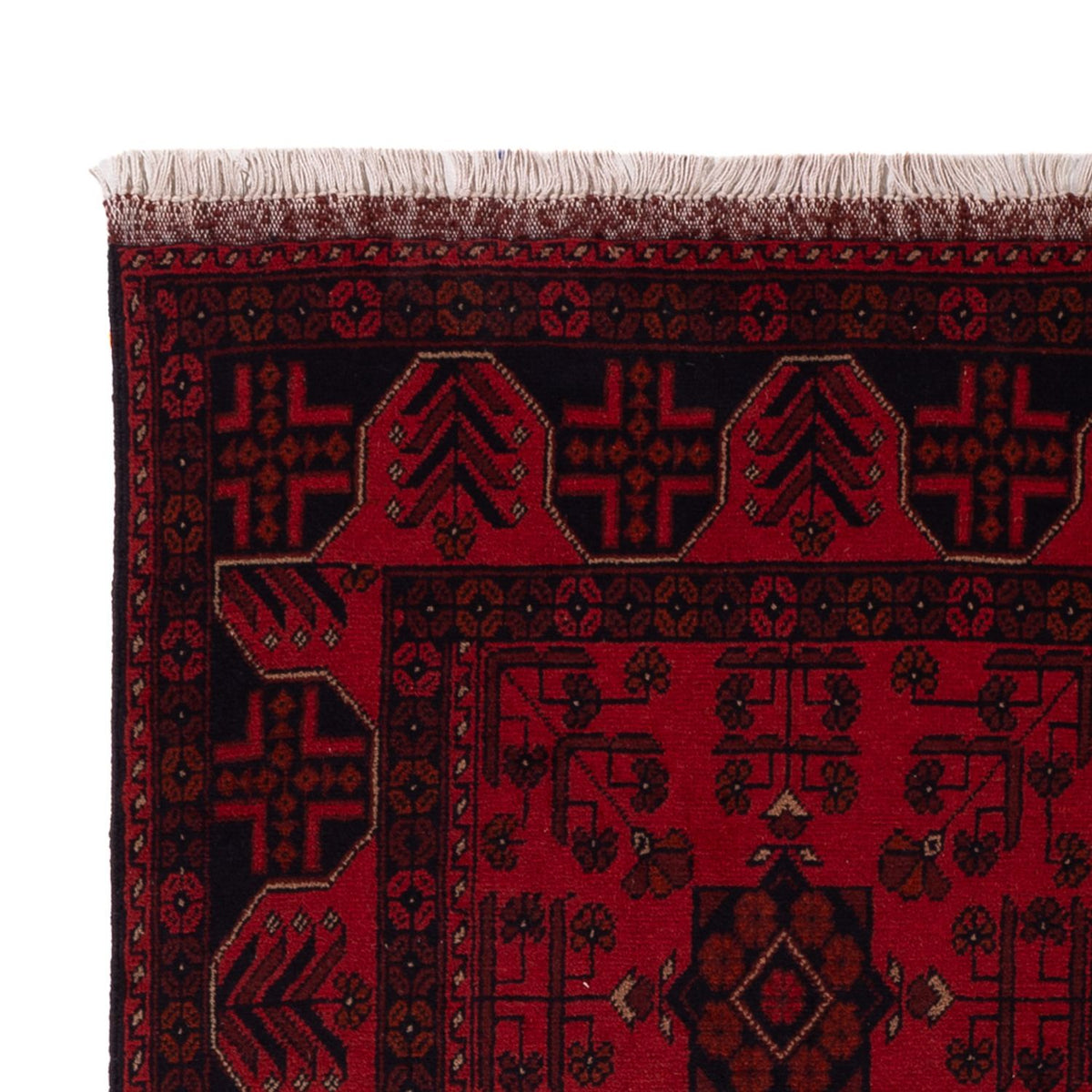 Afghan Rug - Kunduz - 195 x 125 cm - dark red