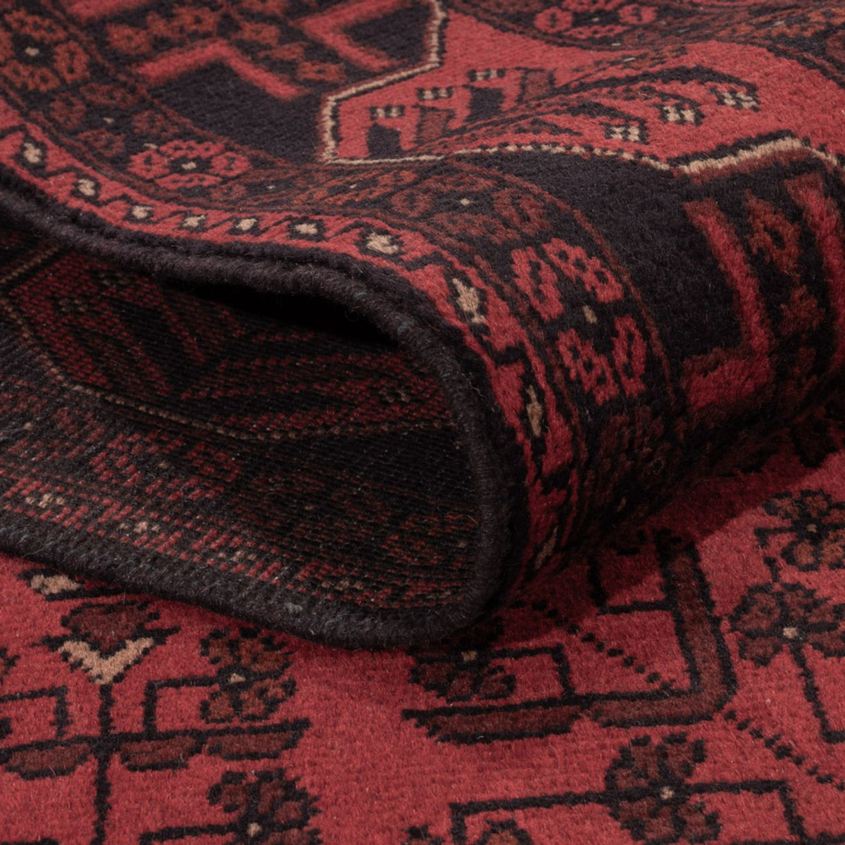 Afghan Rug - Kunduz - 195 x 125 cm - dark red