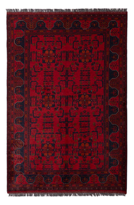 Afghan Rug - Kunduz - 189 x 129 cm - dark red