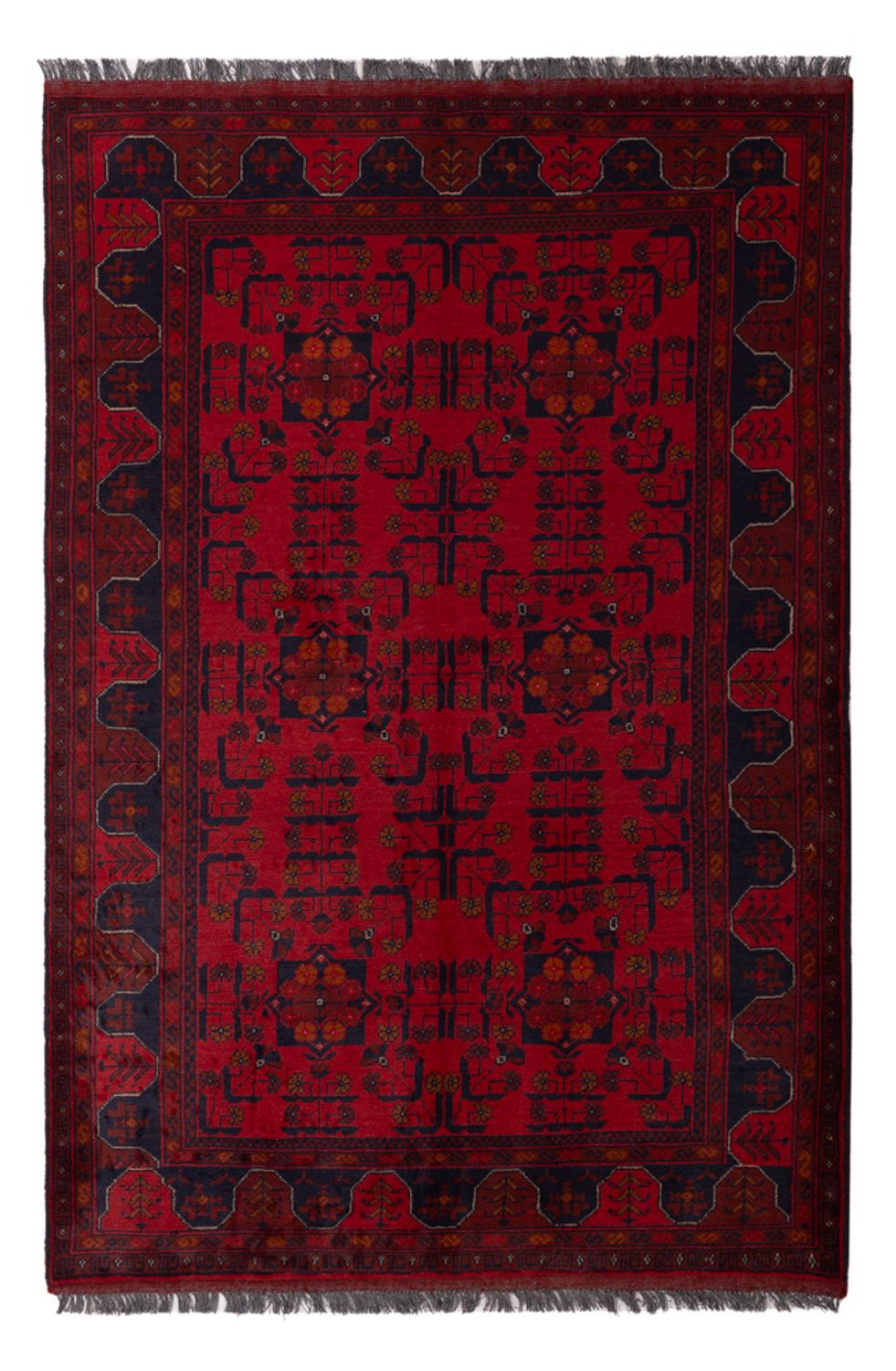 Afghan Rug - Kunduz - 189 x 129 cm - dark red