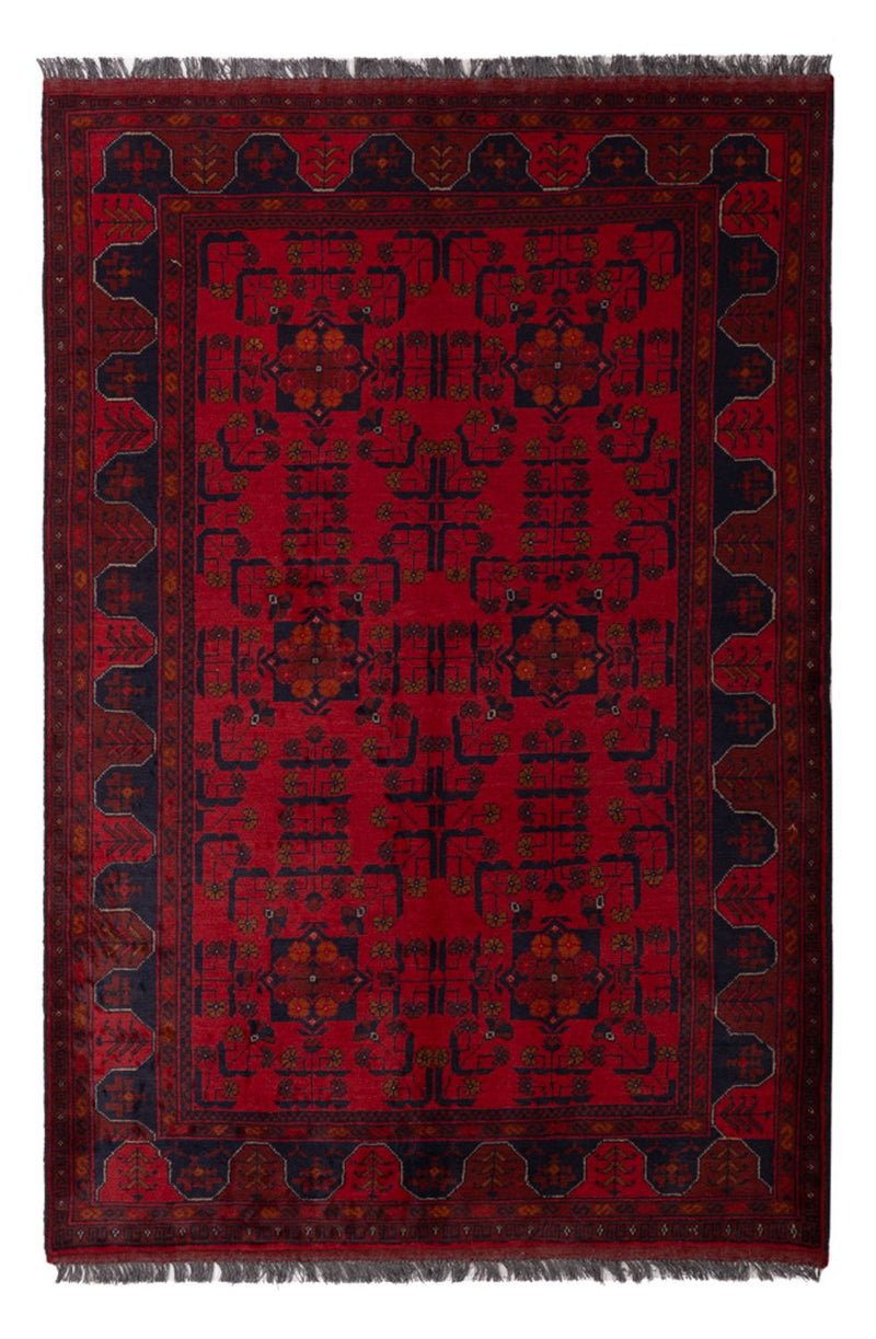 Afghan Rug - Kunduz - 189 x 129 cm - dark red